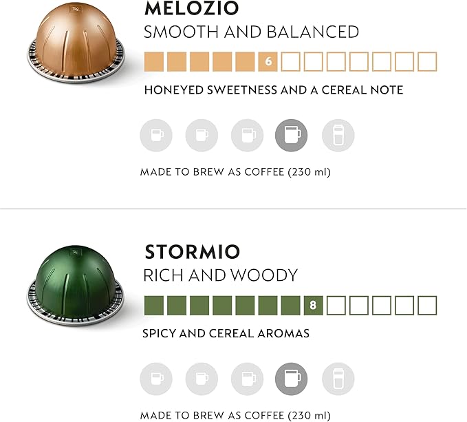 Nespresso Vertuo Coffee Pods, Pack of 30, 10 x Melozio, 10 x Stormio, 10 x Odacio capsules for Nespresso Machines. Make Espressos, Cappuccino and Lattes at home. Recyclable Pods. - Image 4